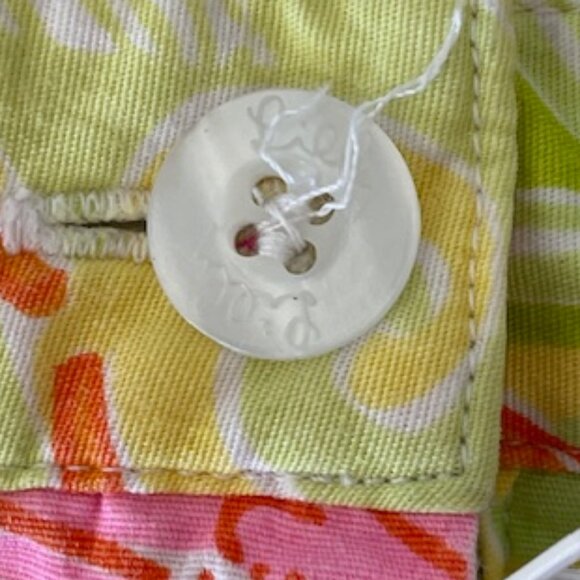 LILLY PULITZER Patchwork Print White Label Pants 8 - Picture 11 of 16